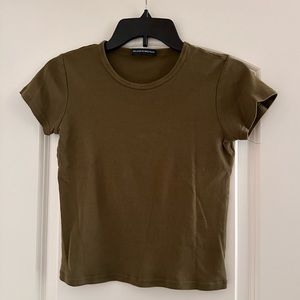 Olive green, Brandy Melville baby tee